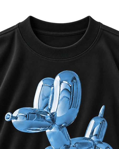 DISTRICT 99 Chrome Balloon T-shirt - premium ribbed collar detail