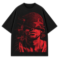 DISTRICT 99 Red Frequency oversized T-shirt - front view