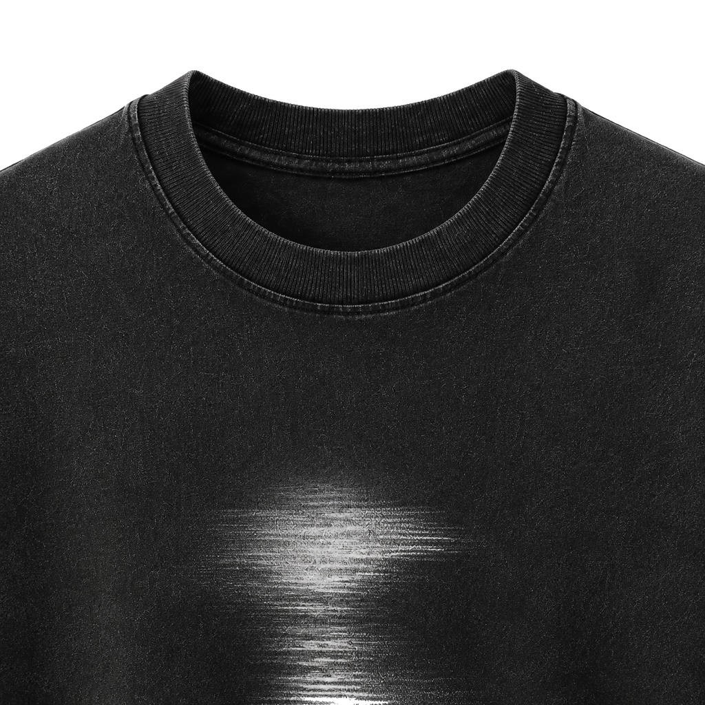 DISTRICT 99 Blur Trace T-shirt - premium ribbed collar detail