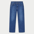 DISTRICT 99 Core Blue Straight Jeans, front product view showing the straight-leg silhouette and core blue wash.